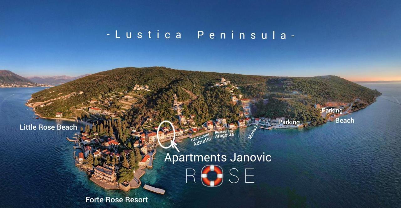 Rose - Apartmani Janovic Luštica Εξωτερικό φωτογραφία
